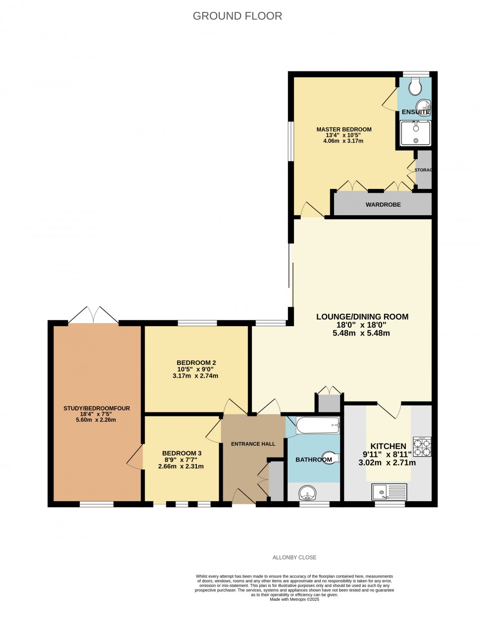 Floorplan for Lower Earley, Reading, Berkshire