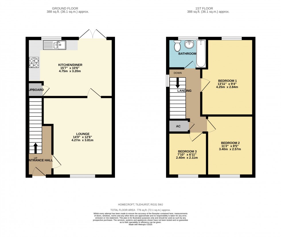 Floorplan for Tilehurst, Reading, Berkshire
