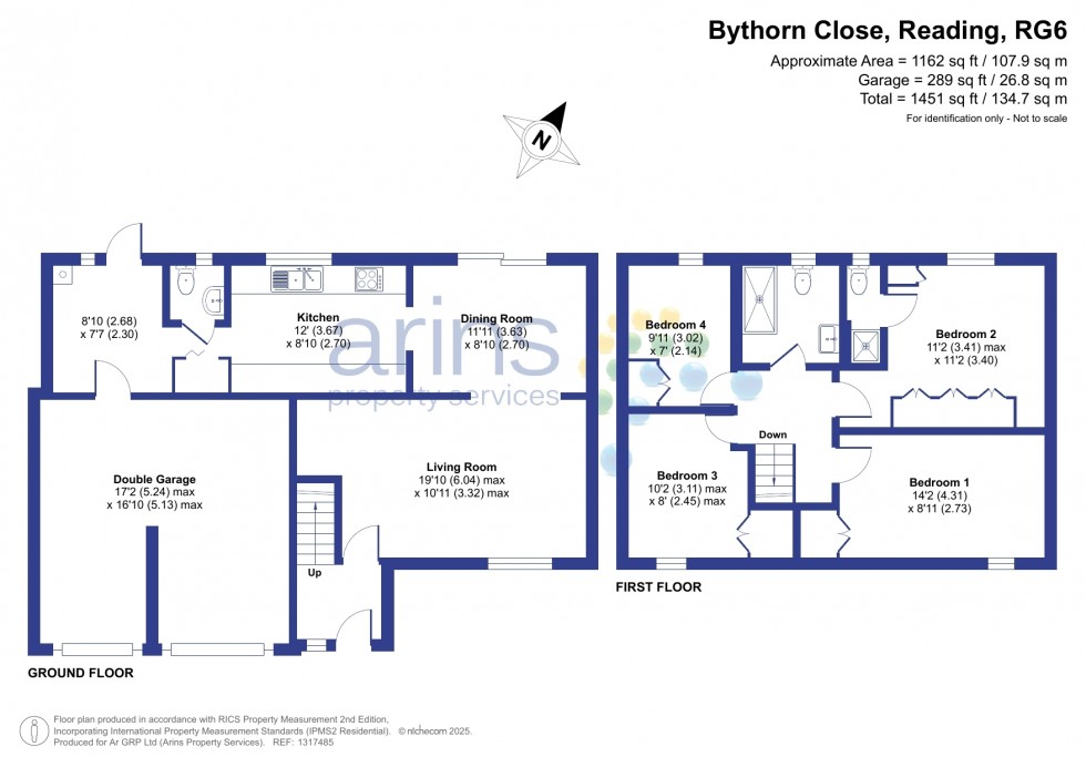Floorplan for Lower Earley, Reading, Berkshire