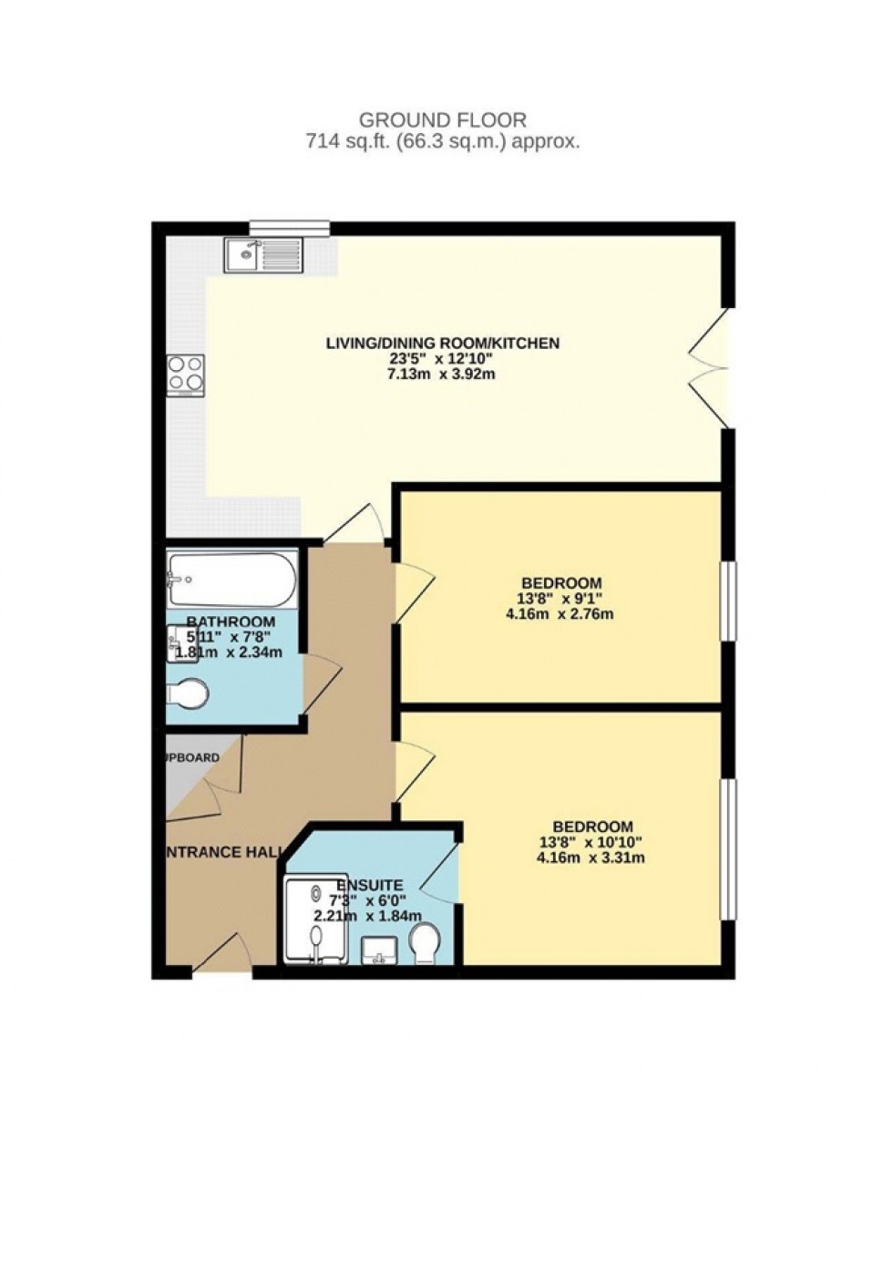 Floorplan for Elvian Close, Reading, Berkshire