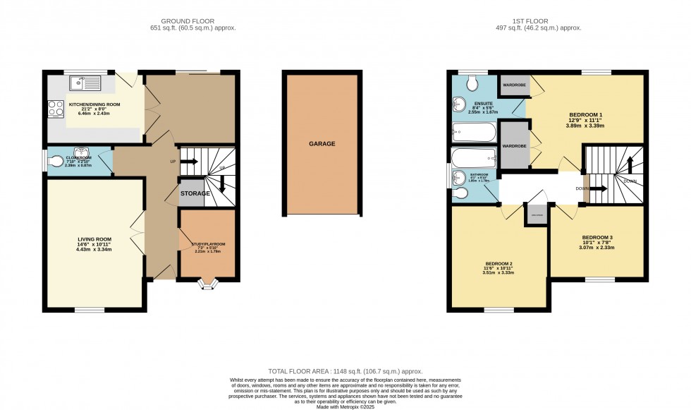 Floorplan for Lower Earley, Reading, Berkshire