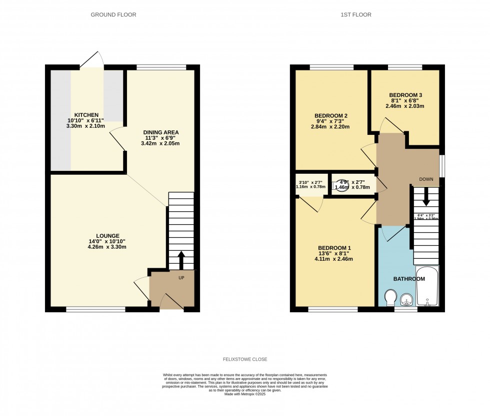 Floorplan for Lower Earley, Reading, Berkshire