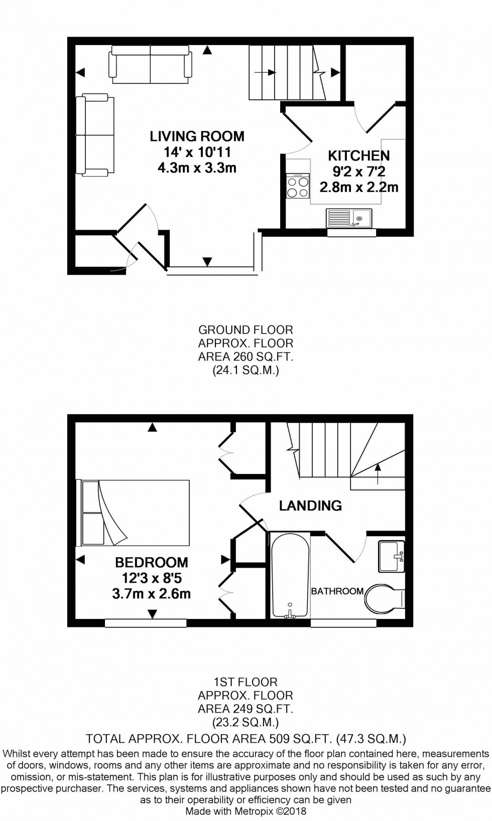Floorplan for Lower Earley, Reading, Berkshire