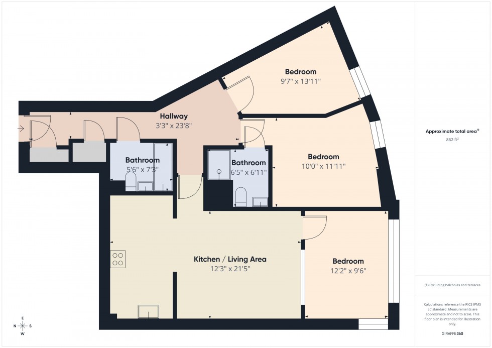 Floorplan for Kennet Street, Reading, Berkshire