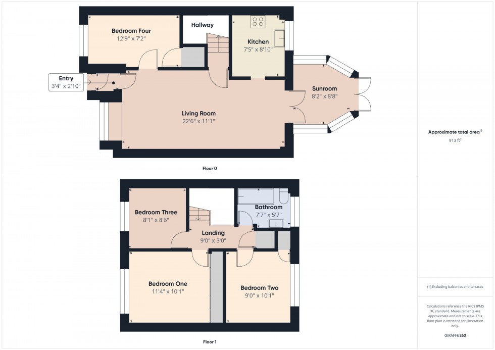 Floorplan for Calcot, Reading, Berkshire