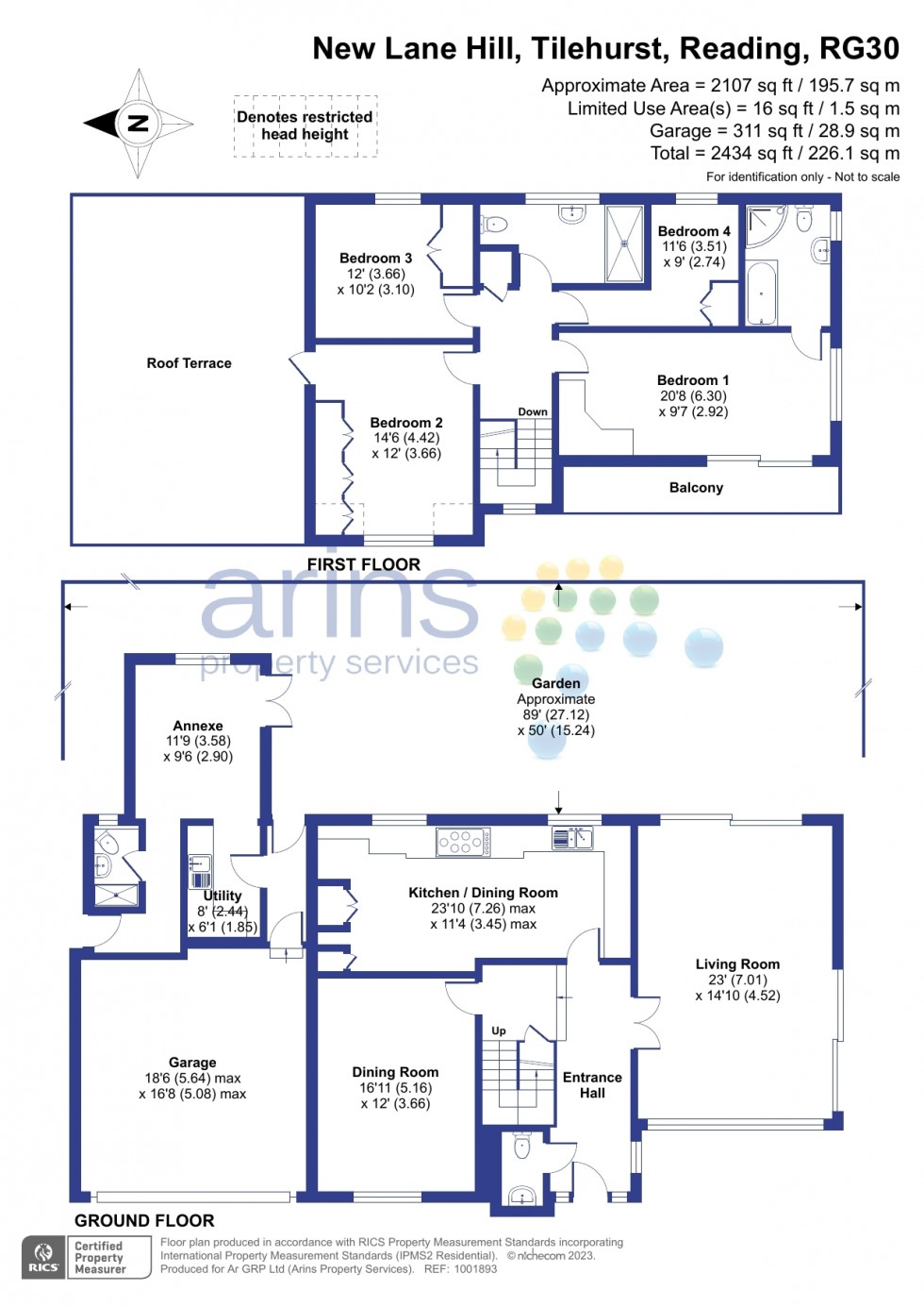 Floorplan for Tilehurst, Reading, Berkshire