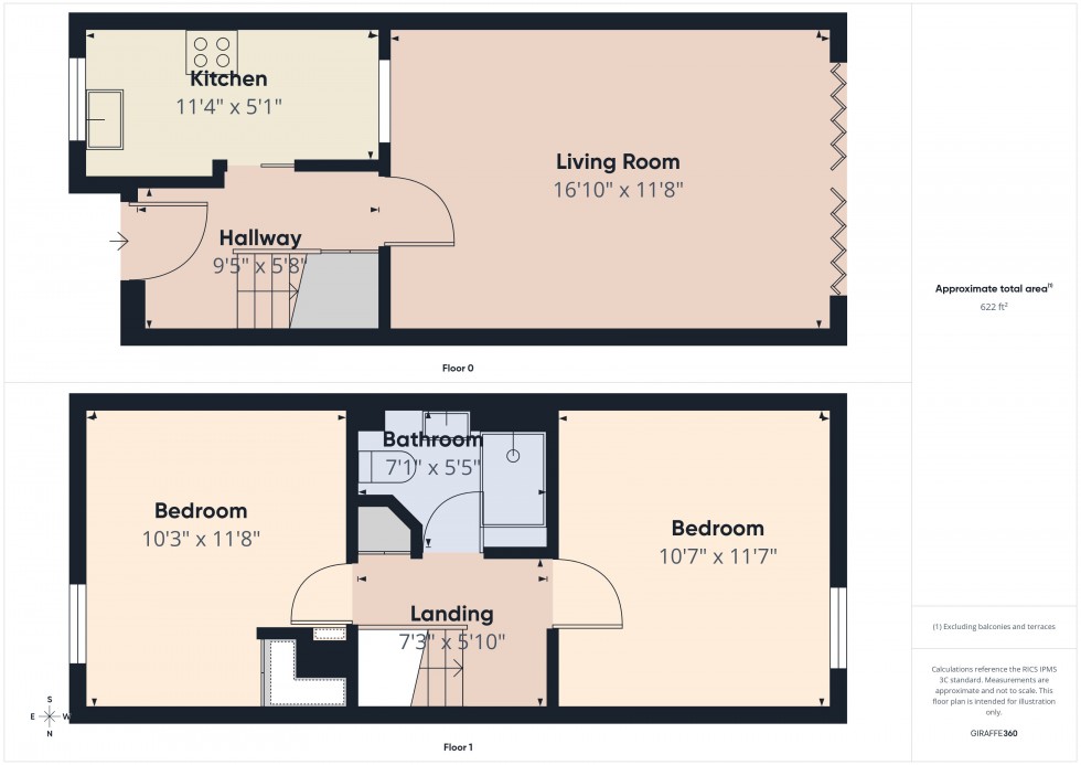 Floorplan for Lower Earley, Reading, Berkshire