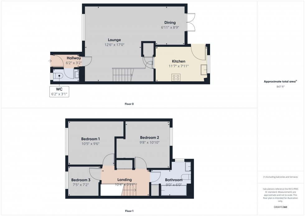 Floorplan for Linnet Walk, Wokingham, Berkshire