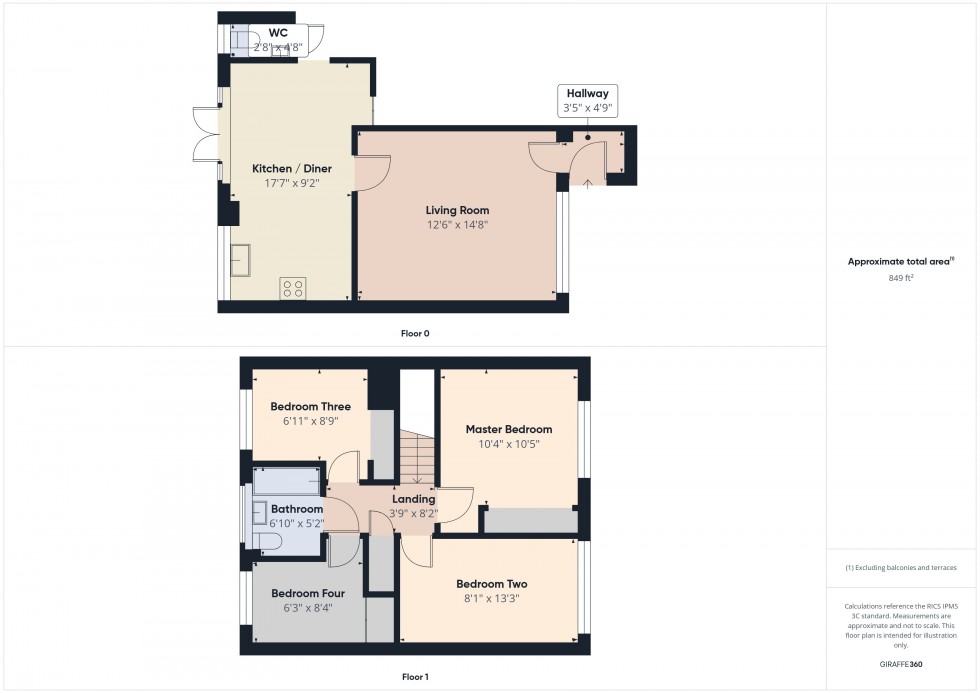Floorplan for Tilehurst, Reading, Berkshire