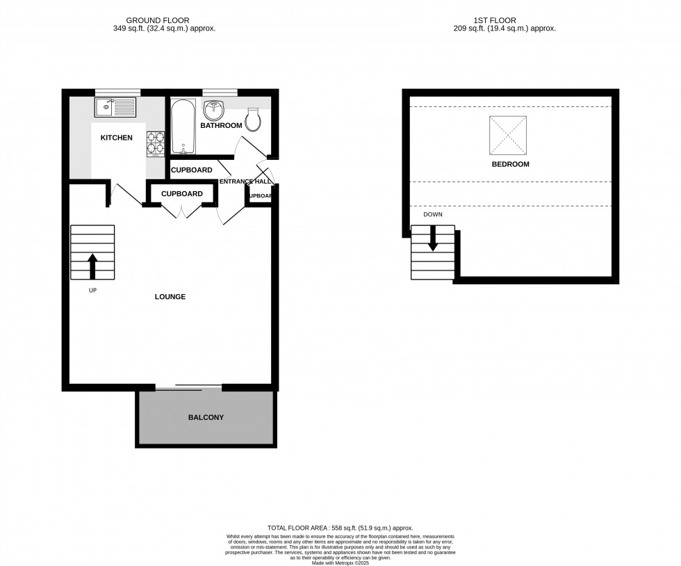 Floorplan for Lower Earley, Reading, Berkshire