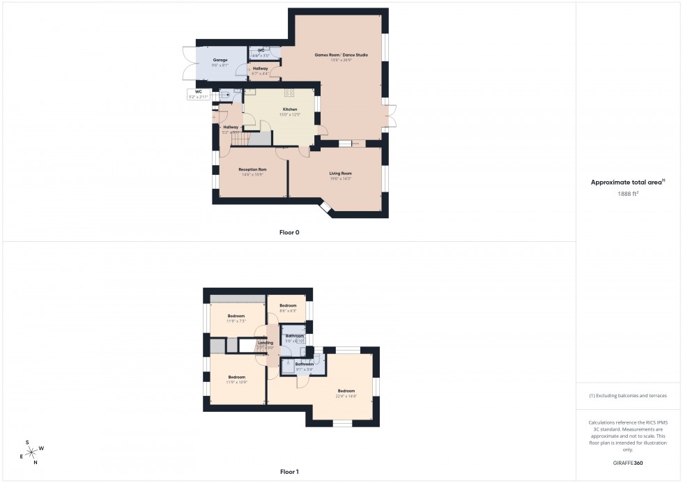Floorplan for Lower Earley, Reading, Berkshire