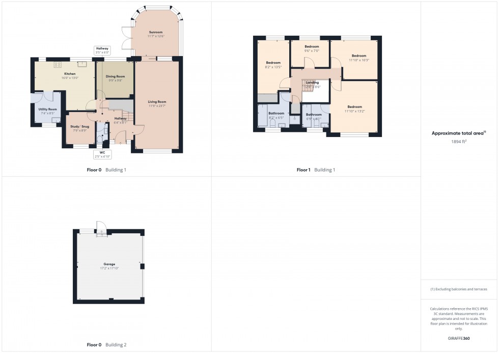 Floorplan for Lower Earley, Reading, Berkshire