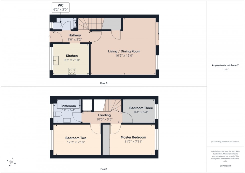Floorplan for Calcot, Reading, Berkshire