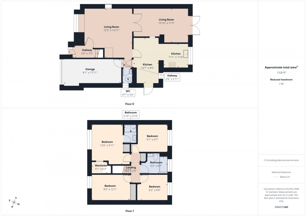 Floorplan for Lower Earley, Reading, Berkshire