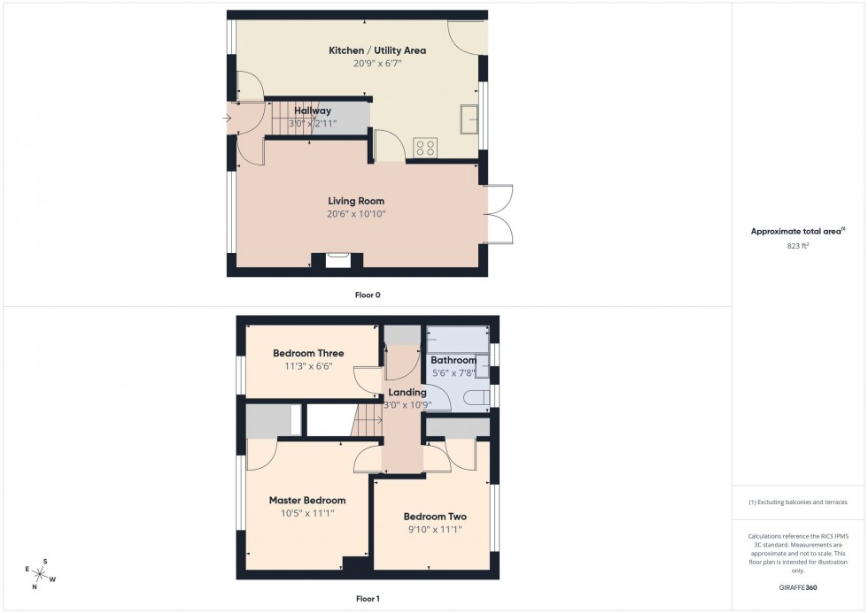 Floorplan for Vale Crescent, Tilehurst, RG30
