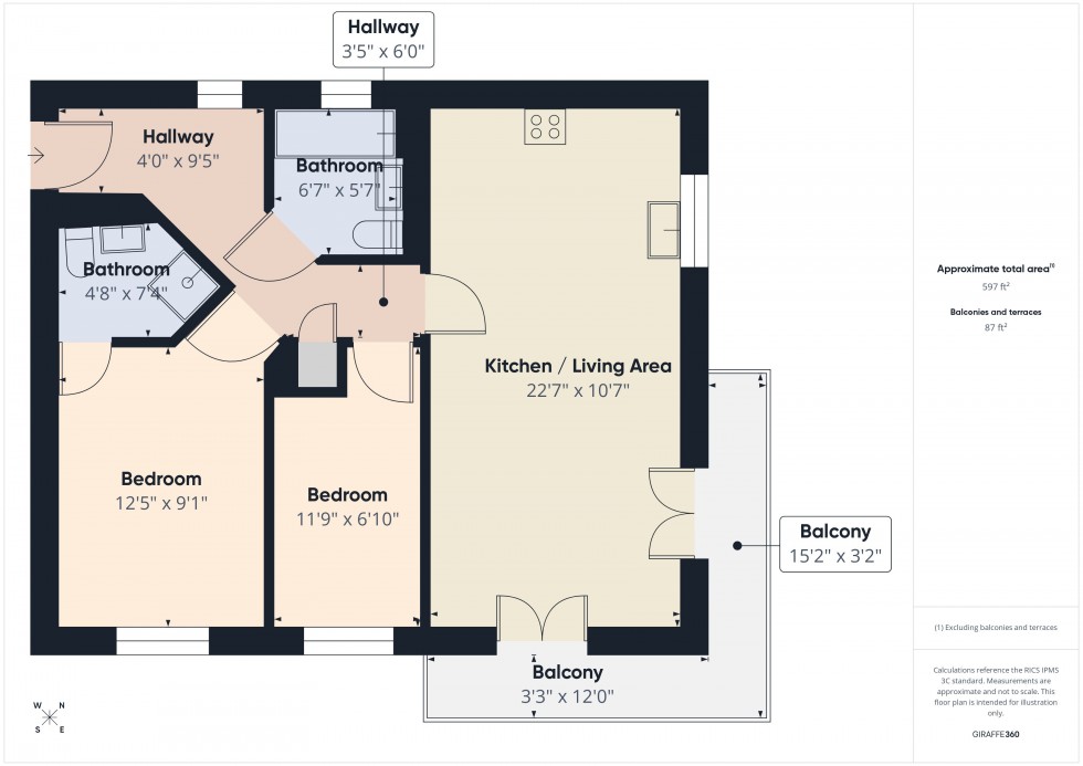 Floorplan for Whitley Rise, Reading, Berkshire