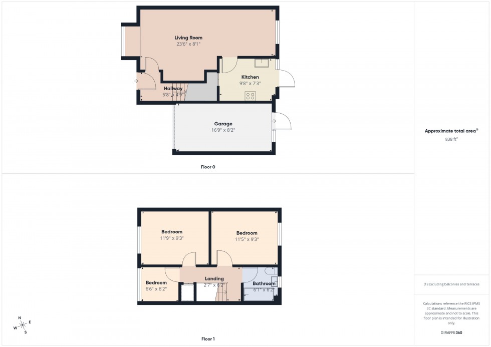 Floorplan for Lower Earley, Reading, Berkshire