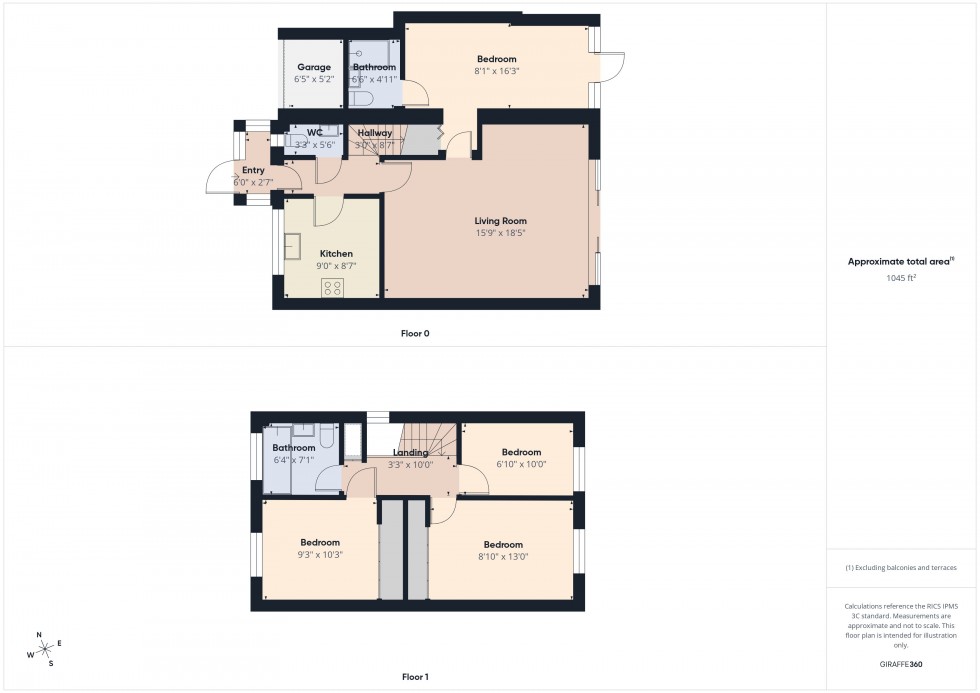 Floorplan for Lower Earley, Reading, Berkshire