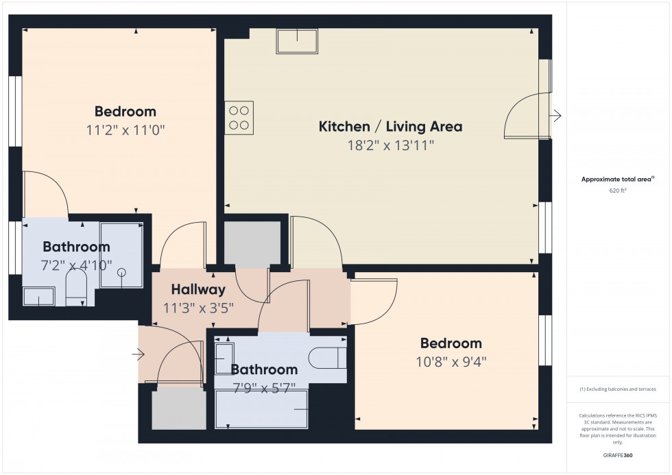 Floorplan for Battle Square, Reading, Berkshire