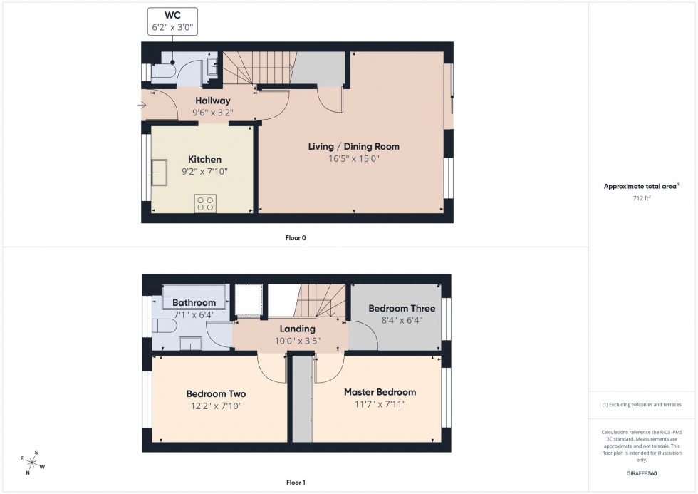 Floorplan for Derrick Close, Calcot, RG31