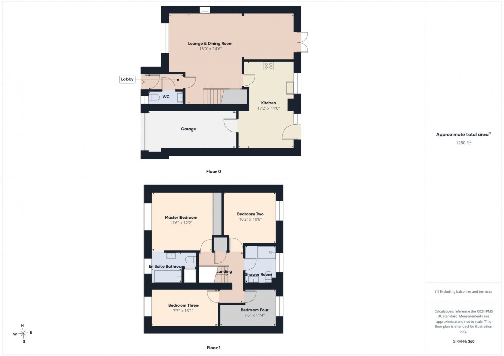 Floorplan for Ledbury Drive, Calcot, RG31