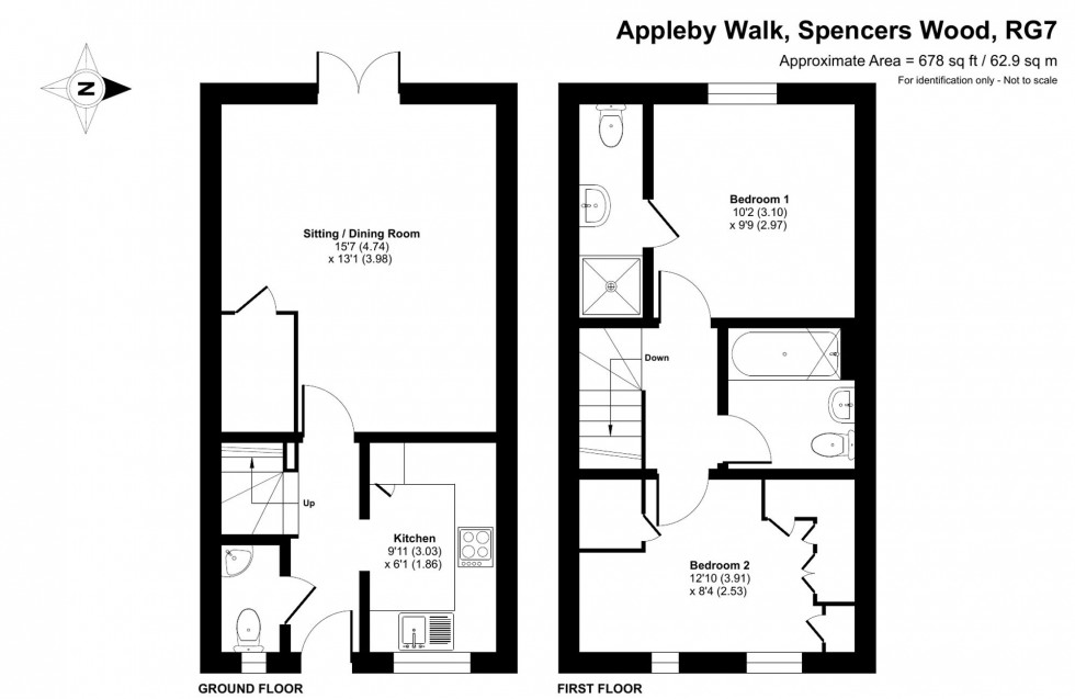 Floorplan for Appleby Walk, Spencers Wood, RG7