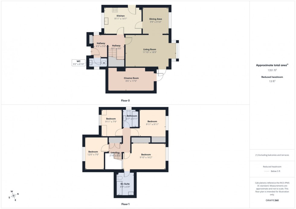 Floorplan for Beech Lane, Lower Earley, RG6