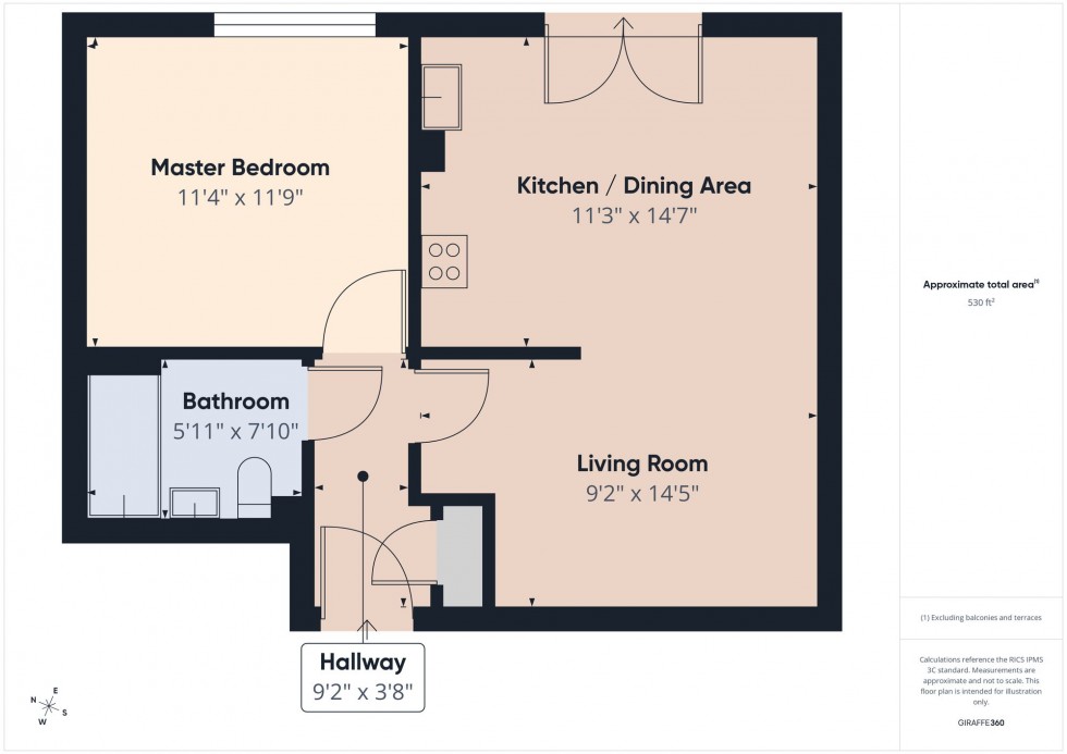 Floorplan for Elvian Close, Reading, RG30