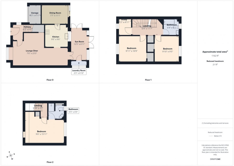 Floorplan for Sharpthorpe Close, Lower Earley, RG6