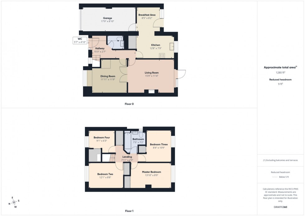 Floorplan for Ballamoor Close, Calcot, RG31