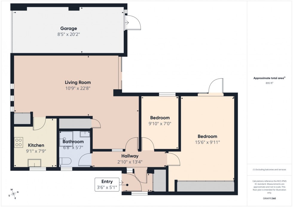 Floorplan for Chilcombe Way, Lower Earley, RG6