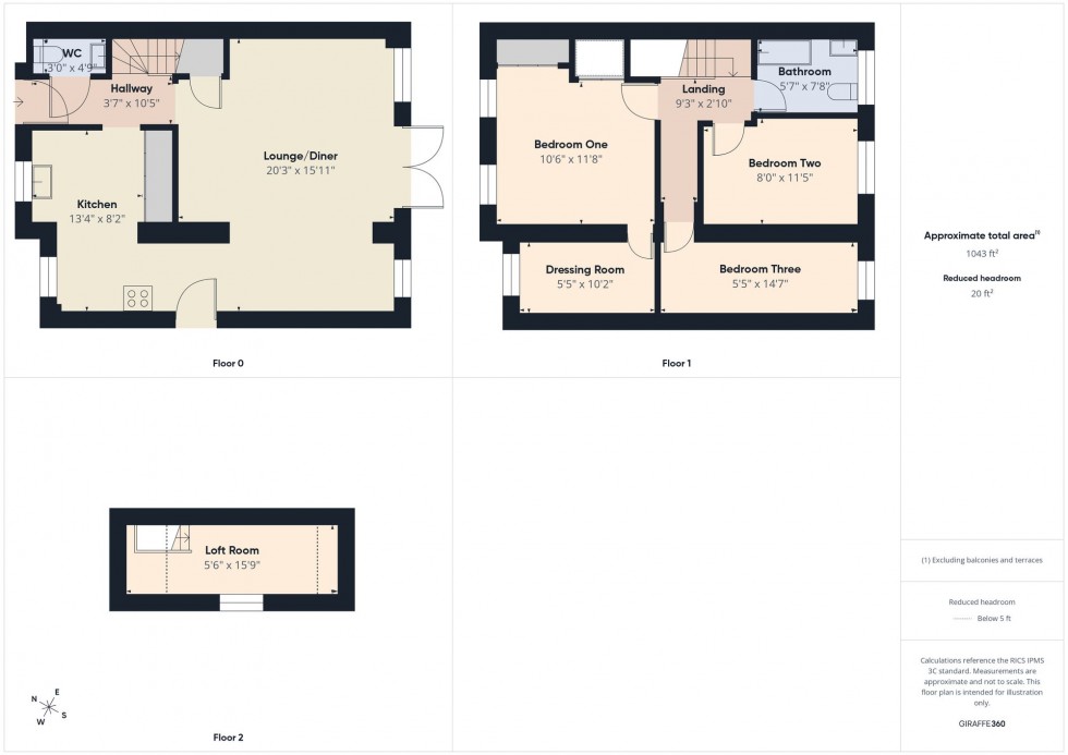 Floorplan for Loxwood Close, Three Mile Cross, RG7