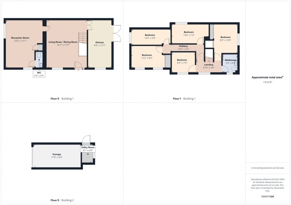 Floorplan for Lennox Close, Calcot, RG31