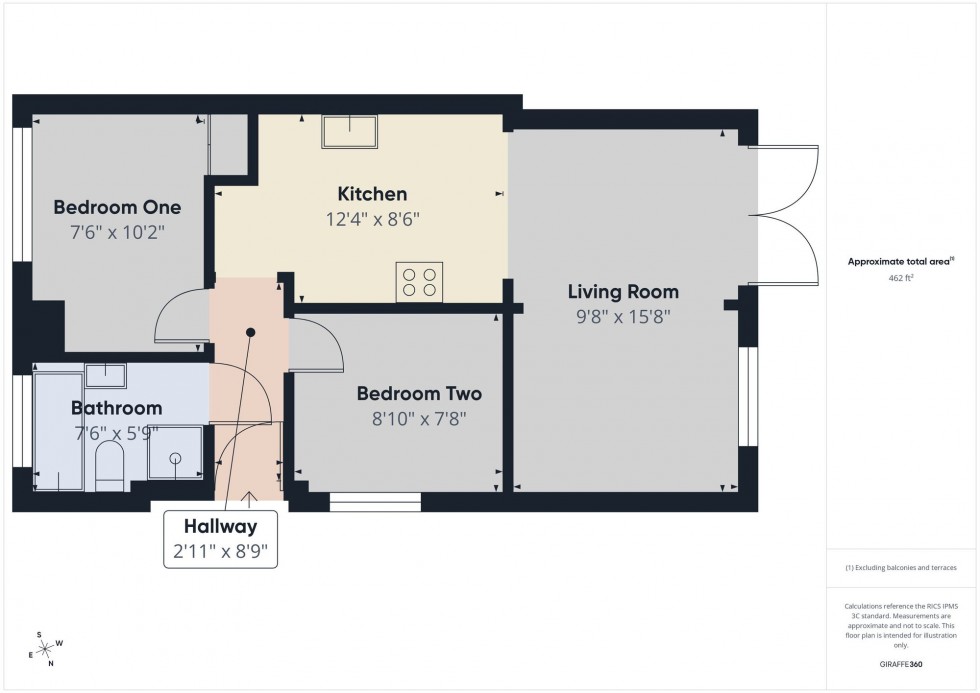 Floorplan for Gracemere Crescent, Basingstoke, RG22