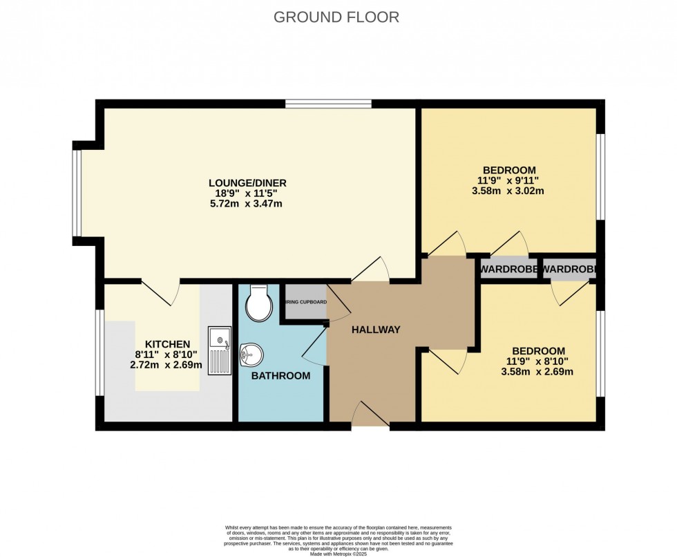 Floorplan for Starlings Drive, Tilehurst, RG31