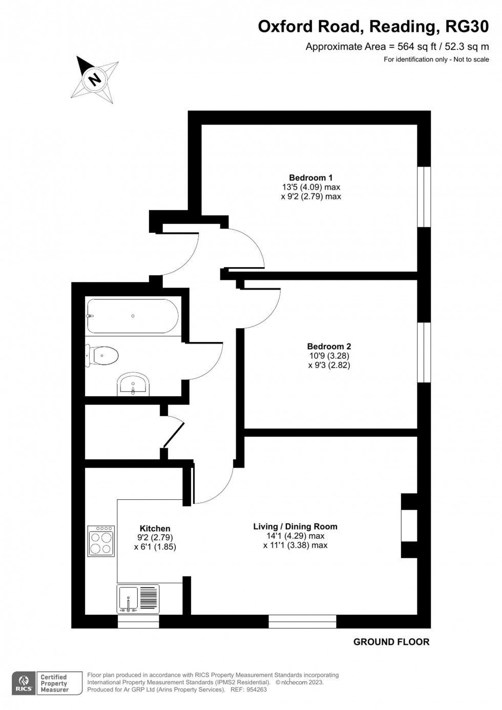 Floorplan for Oxford Road, Reading, RG30