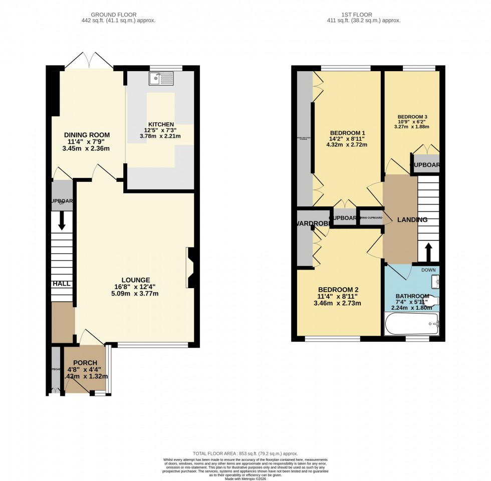 Floorplan for Dee Road, Tilehurst, RG30