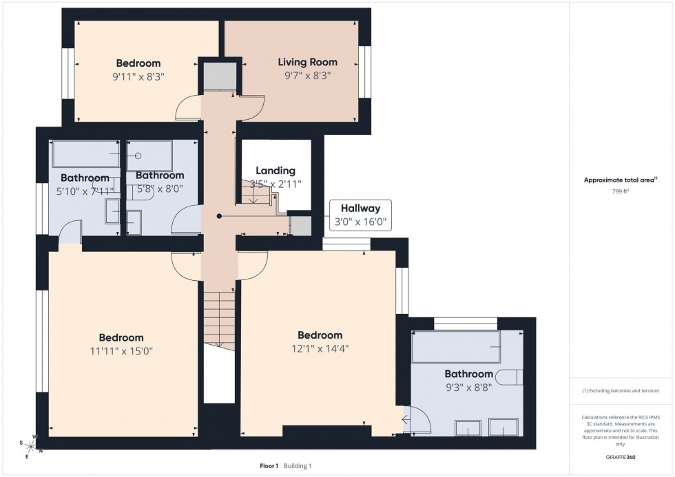 Floorplan for School Road, Tilehurst, RG31