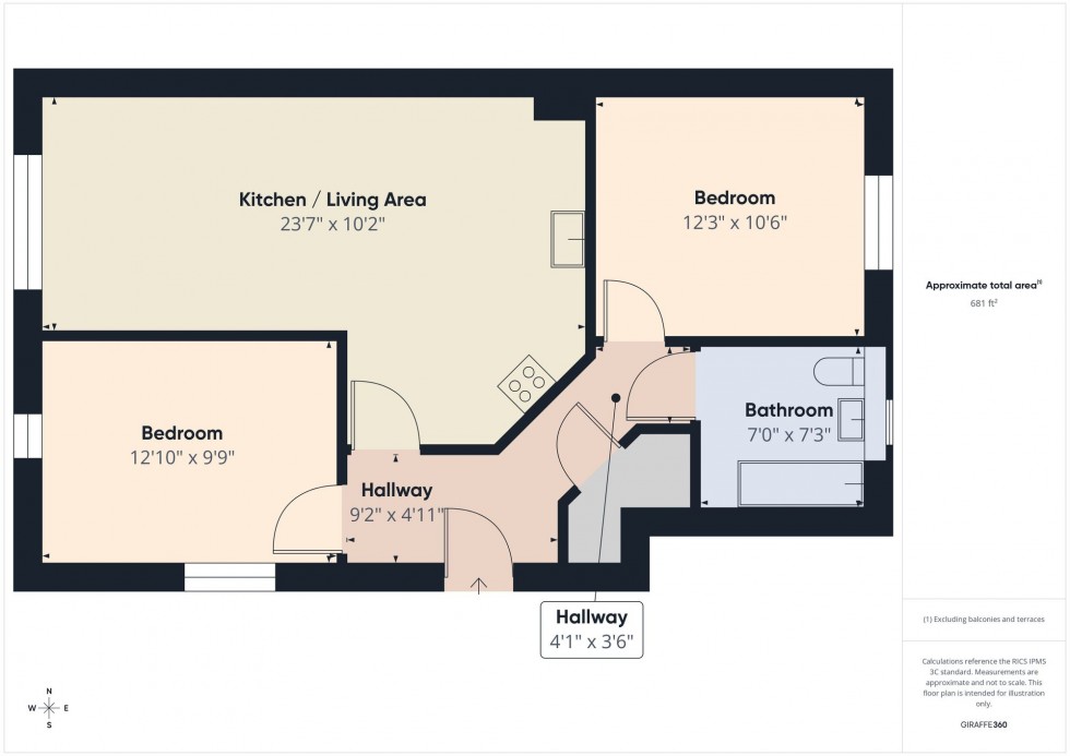 Floorplan for Equestrian Court, Arborfield Green, RG2