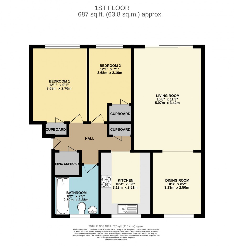 Floorplan for Calbourne Drive, Calcot, RG31