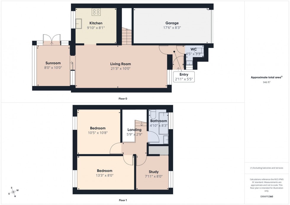Floorplan for Sharnwood Drive, Calcot, RG31