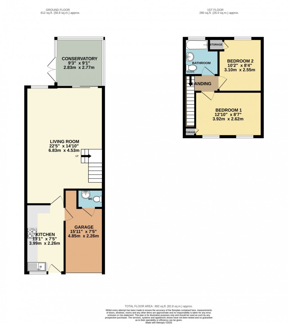 Floorplan for Calshot Place, Calcot, RG31