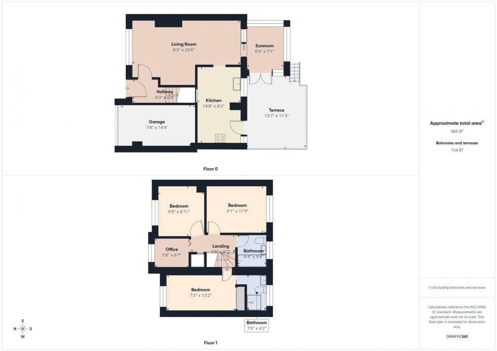 Floorplan for Tilling Close, Tilehurst, RG31