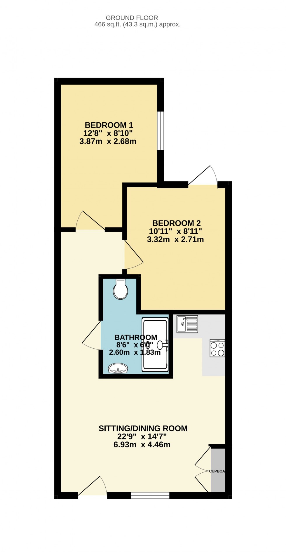Floorplan for George Street, Reading, RG1