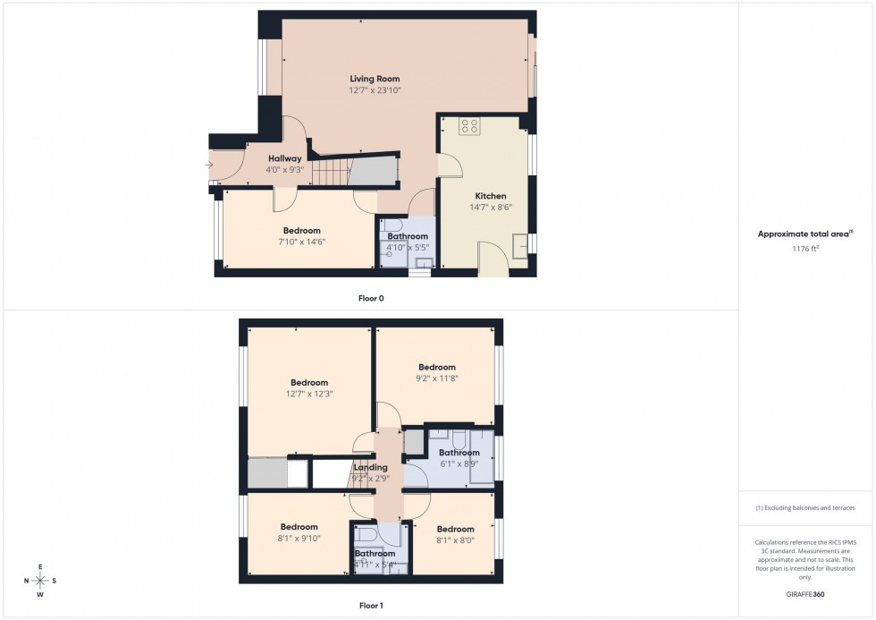 Floorplan for Adwell Drive, Lower Earley, RG6