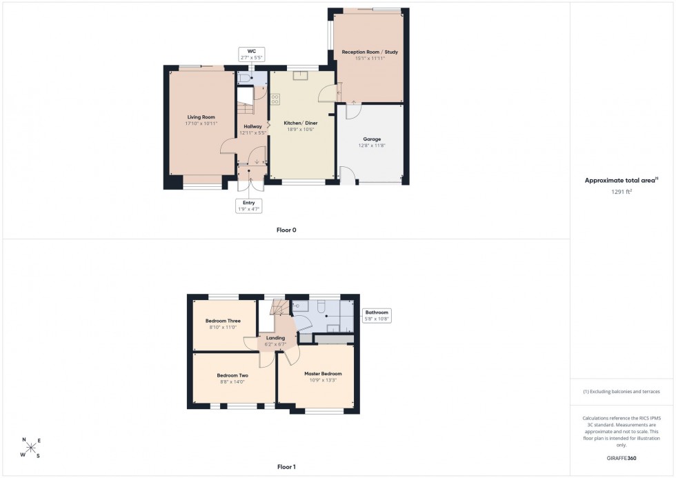 Floorplan for Clanfield Crescent, Tilehurst, RG31
