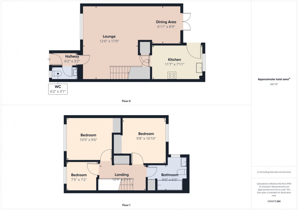 Floorplan for Linnet Walk, Wokingham, RG41