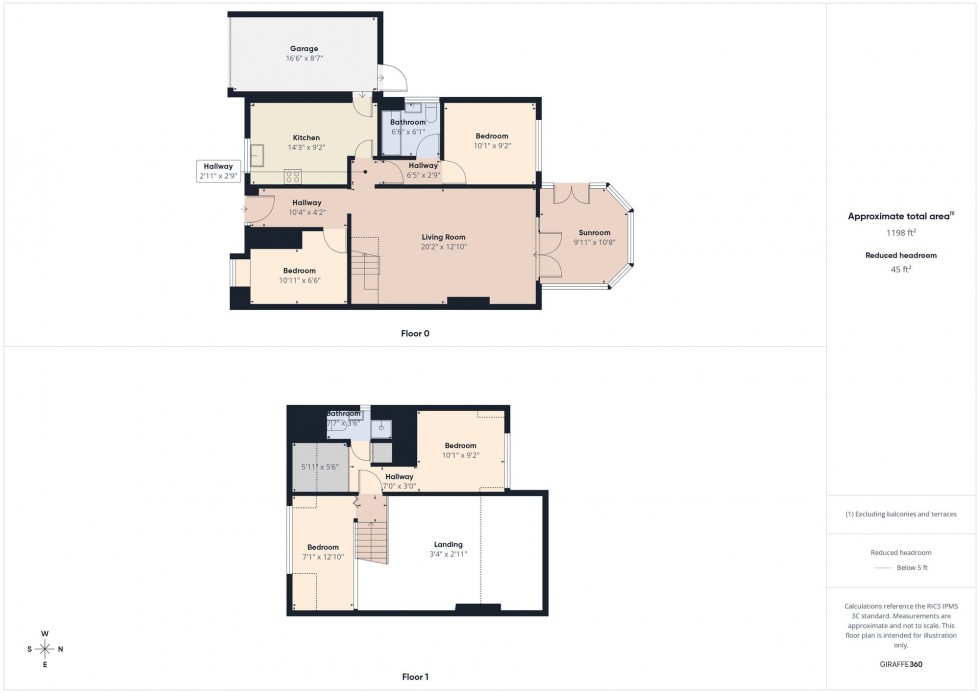 Floorplan for Hawkedon Way, Lower Earley, RG6