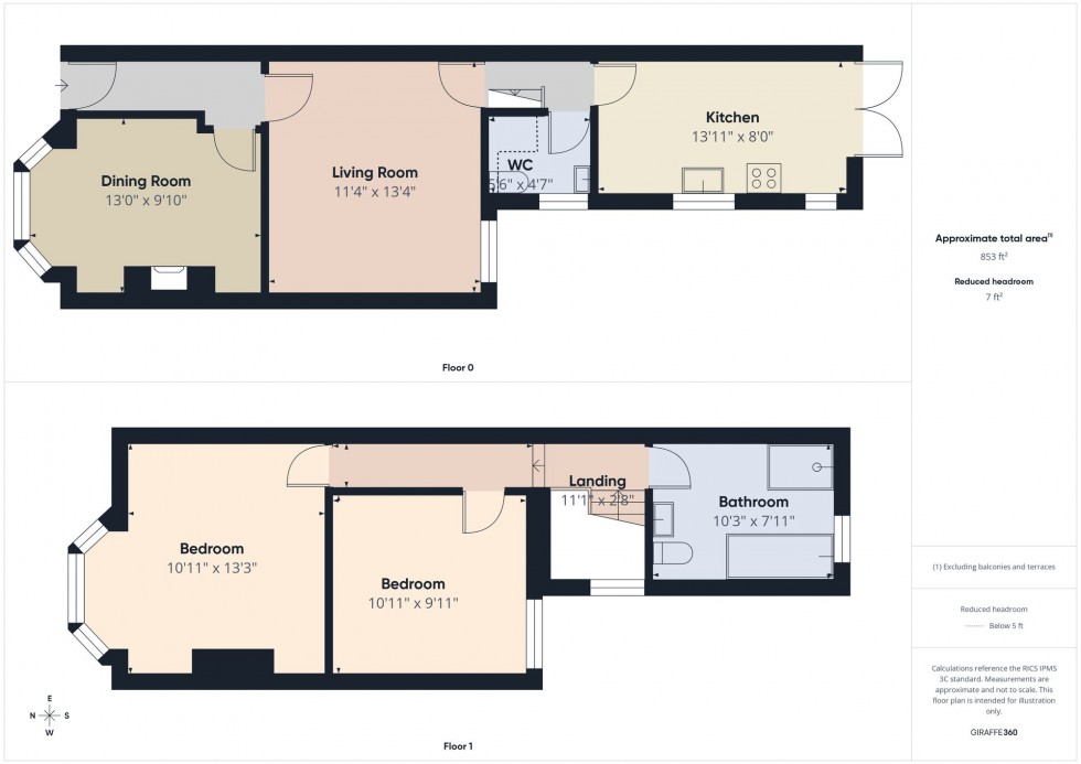 Floorplan for Swainstone Road, Reading, RG2