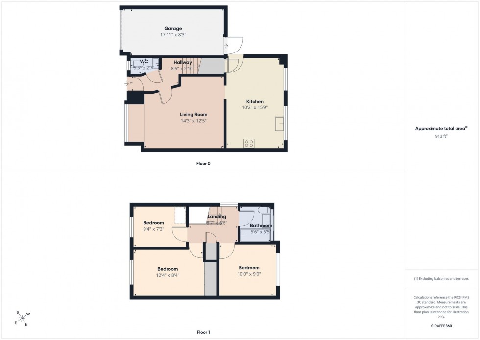 Floorplan for Porter Close, Lower Earley, RG6